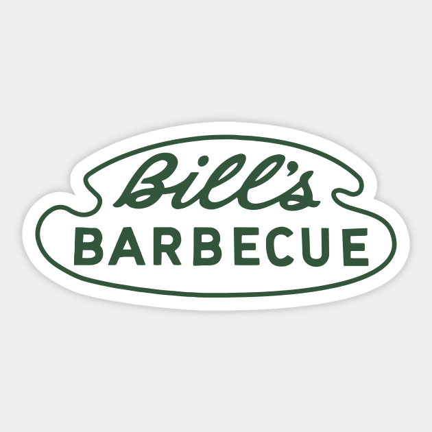 Bill's Barbecue Sign Sticker by sombreroinc